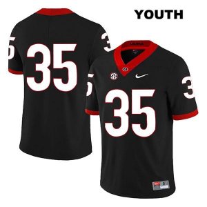Youth Georgia Bulldogs NCAA #35 Brian Herrien Nike Stitched Black Legend Authentic No Name College Football Jersey TWL6154EF